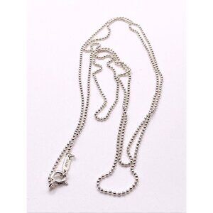 Sold!!! Tiffany & Co. Bead Ball Chain 32” Necklace Silver for Pendant 1.1MM